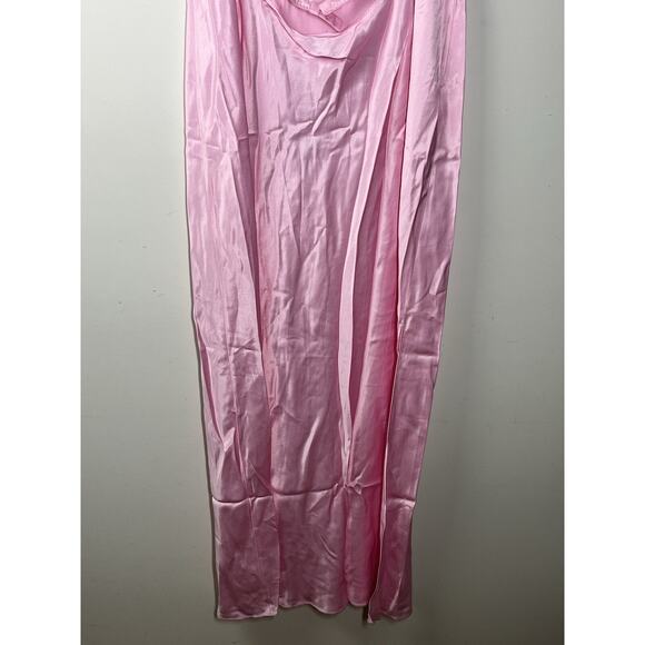 Anna October© X J.Crew Short Sleeve Slip Dress in Luster Crepe Size 22 Pink Maxi - Picture 6 of 11